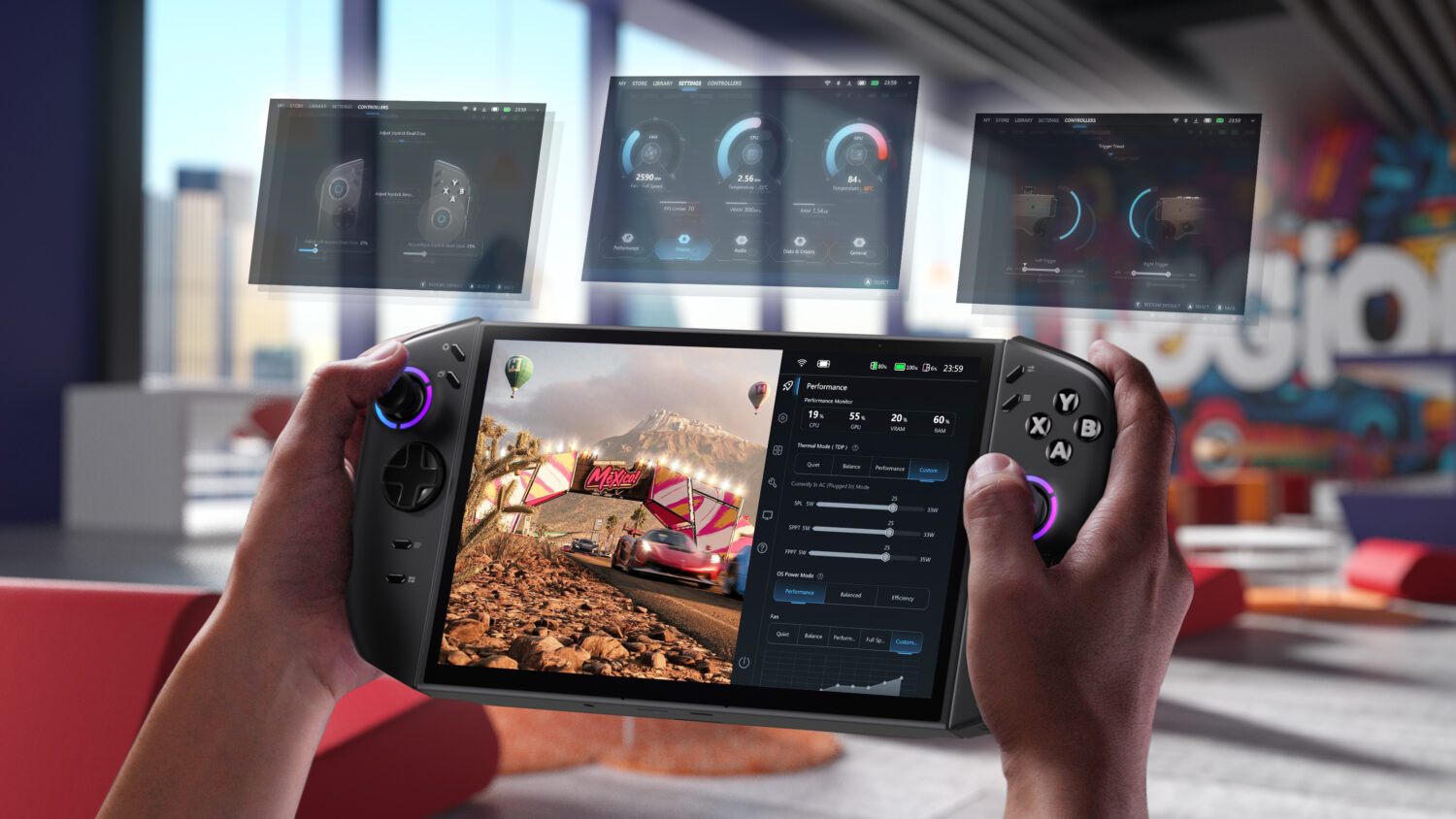 Lenovo Legion Go 8ASP2 (Power adapter not included) | Eclipse Black | 8.8 " | OLED | Touchscreen | WUXGA | 1920 x 1200 pixels | Glossy | AMD Ryzen Z2 Extreme | 32 GB | Soldered LPDDR5x | Solid-state drive capacity 2000 GB | AMD Radeon Graphics | Windows Home 11 | 802.11ax | Bluetooth version 5.3 | Warranty 24 month(s) - Image 38