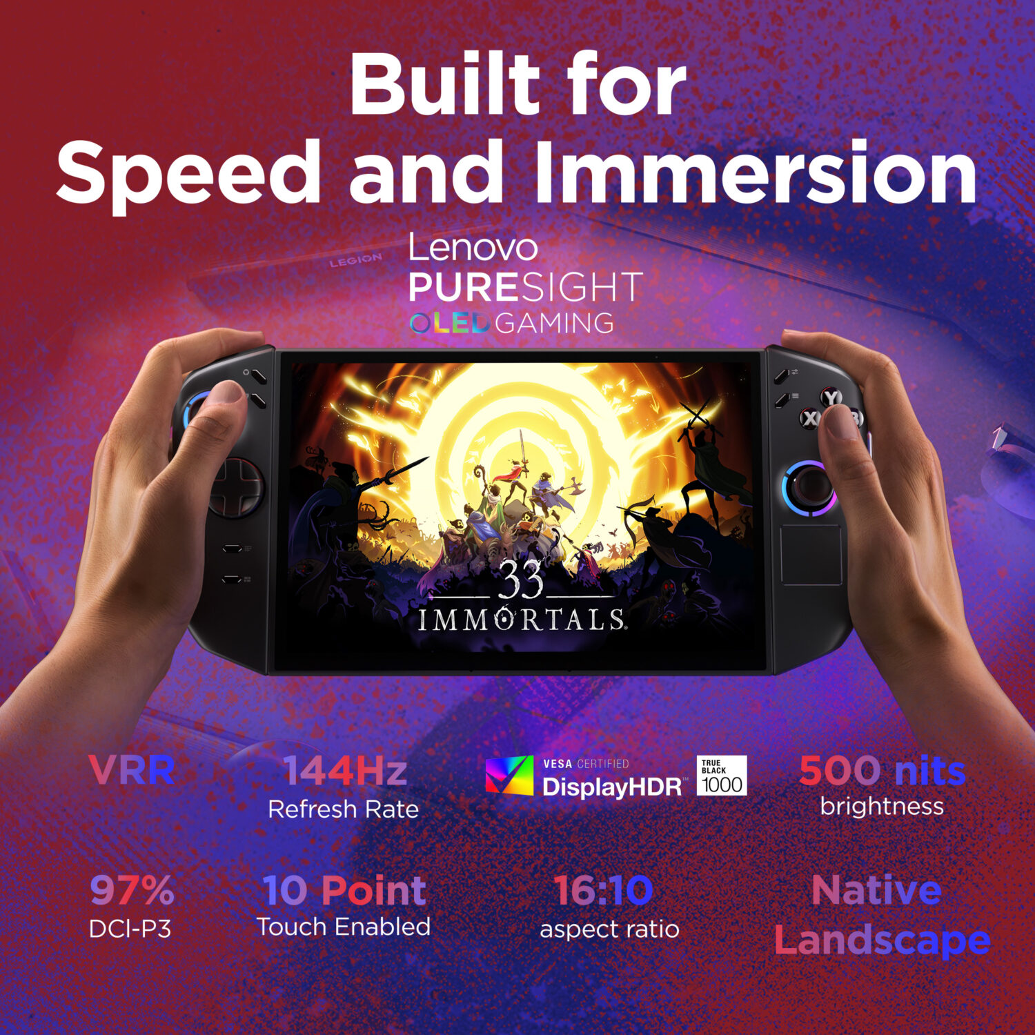 Lenovo Legion Go 8ASP2 (Power adapter not included) | Eclipse Black | 8.8 " | OLED | Touchscreen | WUXGA | 1920 x 1200 pixels | Glossy | AMD Ryzen Z2 Extreme | 32 GB | Soldered LPDDR5x | Solid-state drive capacity 2000 GB | AMD Radeon Graphics | Windows Home 11 | 802.11ax | Bluetooth version 5.3 | Warranty 24 month(s) - Image 49