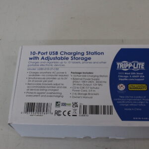 Tripp Lite 10 Port USB Charging Station with Adjustable Storage | U280-010-ST-CEE | UNPACKED, SCRATCHED