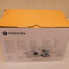 SALE OUT. Motorola VM55 5.0" Portable Video Baby Monitor with Flexible Crib Mount, White | Motorola Portable Video Baby Monitor with Flexible Crib Mount | VM55 5.0" | 5" LCD colour display with 480 x 272px resolution; 5 preloaded lullabies; Remote pan, tilt and zoom; Two-way talk; Room temperature monitoring; Infrared night vision; LED sound level indicator; 2.4GHz FHSS wireless technology for in-home viewing; High sensitivity microphone; Rechargeable parent unit; Secure and private connection | White | DAMAGED PACKAGING