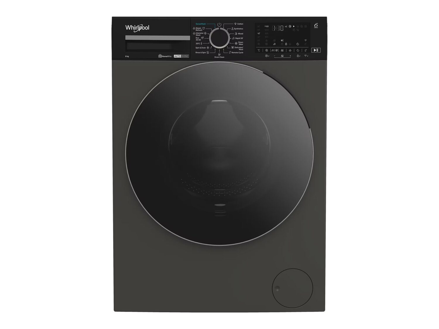 Whirlpool WPM 87G ADS EE Washing machine, A, Front loading, Washing capacity 8 kg, 1351 RPM, Depth 55 cm, Black | Whirlpool