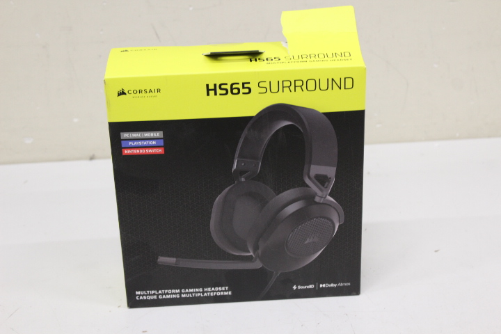 SALE OUT. CORSAIR HS65 Surround Gaming Headset, Wired, Carbon | SALE OUT. Corsair Surround Gaming Headset | HS65 | Wired | Over-Ear | DAMAGED PACKAGING